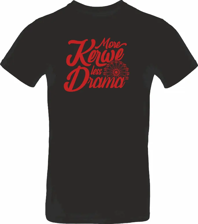 Kerwe Weinheim 2025 T-Shirt Herren, Druckfarbe Rot